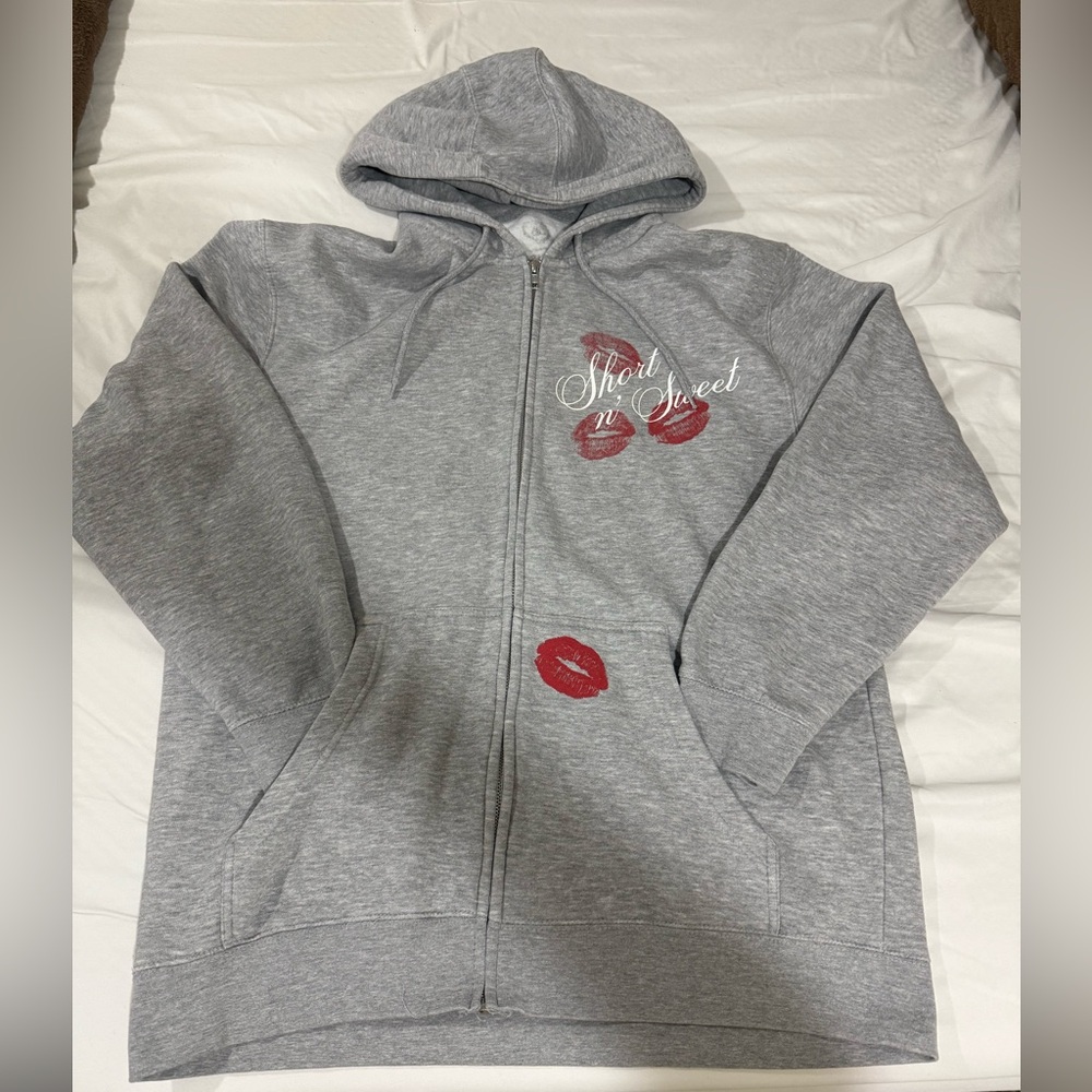 Sabrina Carpenter Gray Hoodie Short n Sweet Tour Merch!!!